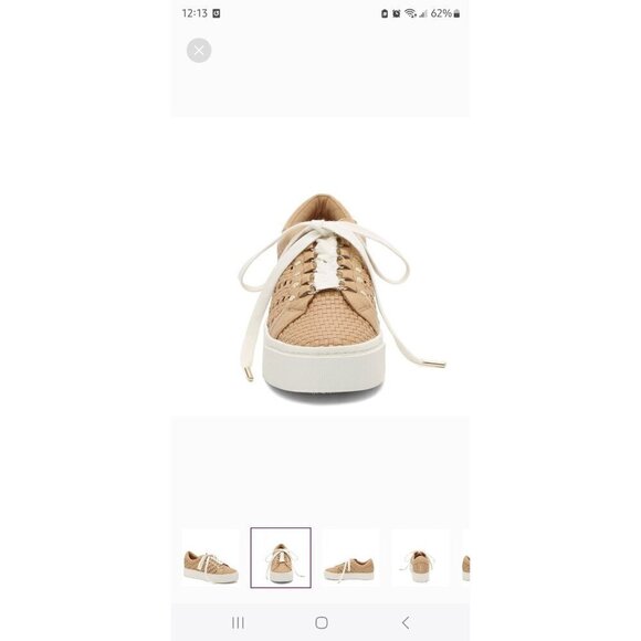Joie Handan women's Tan Platform sneakers woven Leather size EU41 US10 - Picture 7 of 9